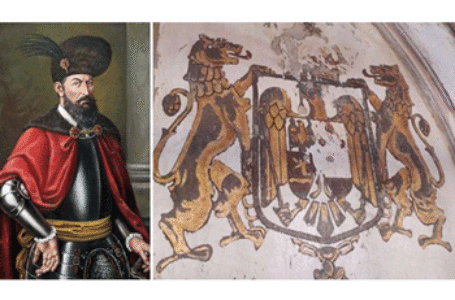 Pictură cu Mihai Viteazul şi stemele Regatului României, descoperite în timpul reabilitării clădirii UMFST din Târgu Mureş